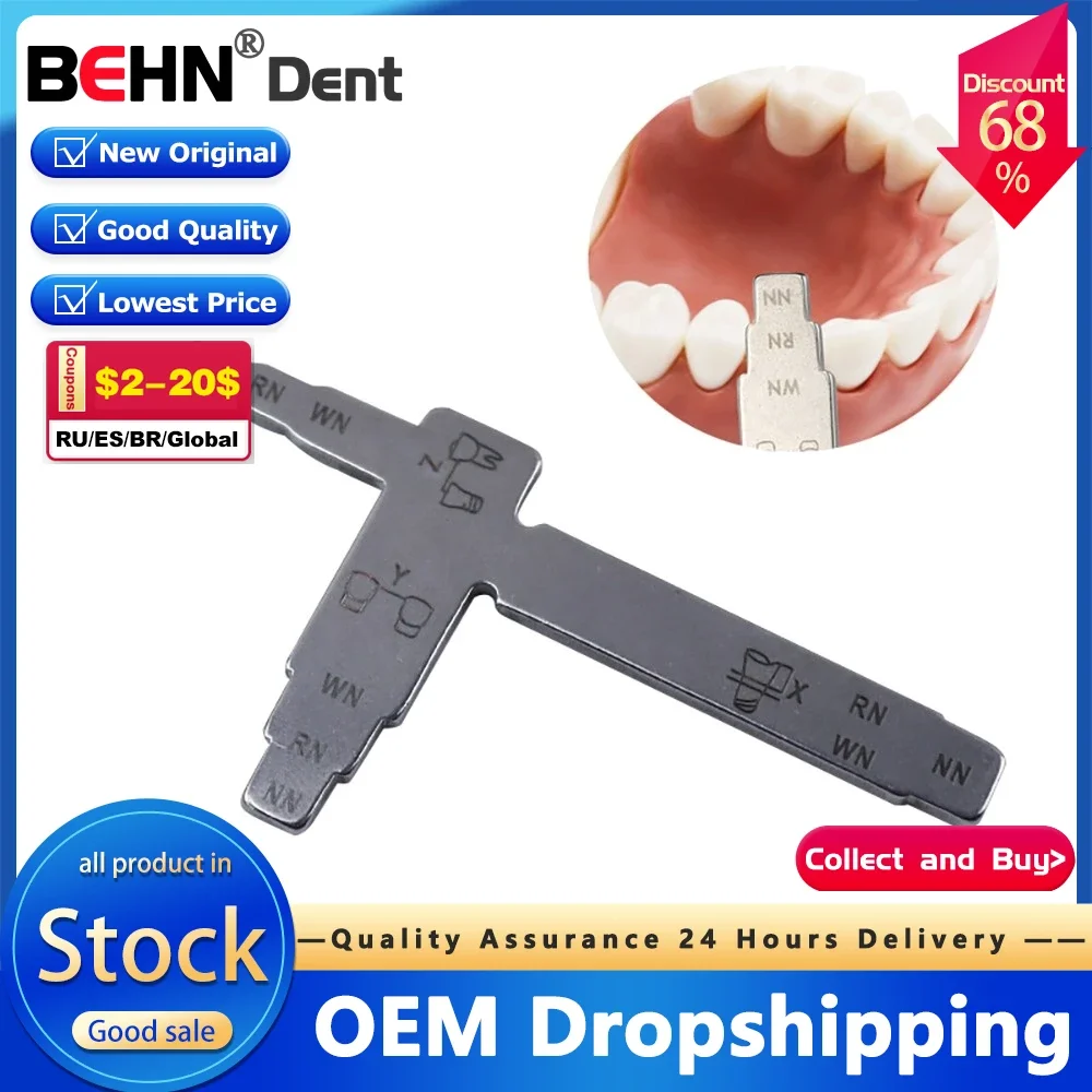 

Dental T-implant Measuring Tape Pitch Planning Tape Measuring Angle Tape Stainless Steel Dental Dentist Equipment