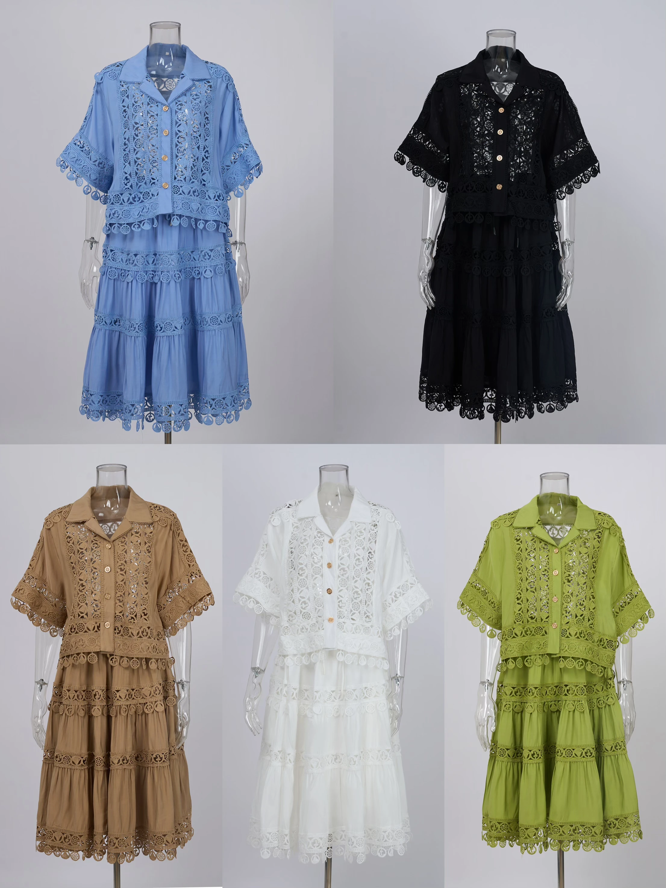 Комплект из 2 предметов с вышивкой женские свободные рубашки вырезами топы + юбки