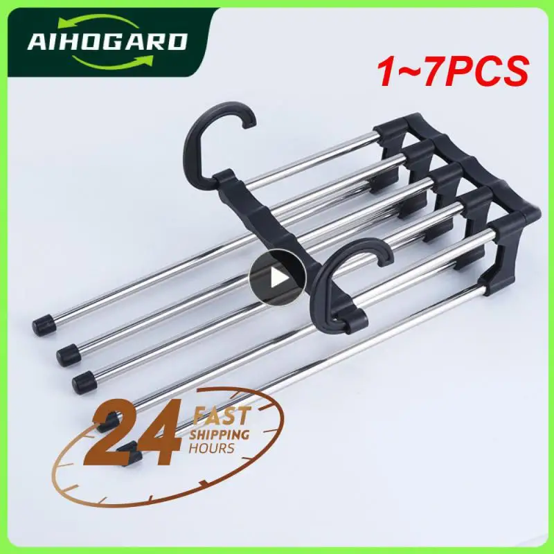 

1 ~ 7 шт. в 1, вешалка для брюк из нержавеющей стали