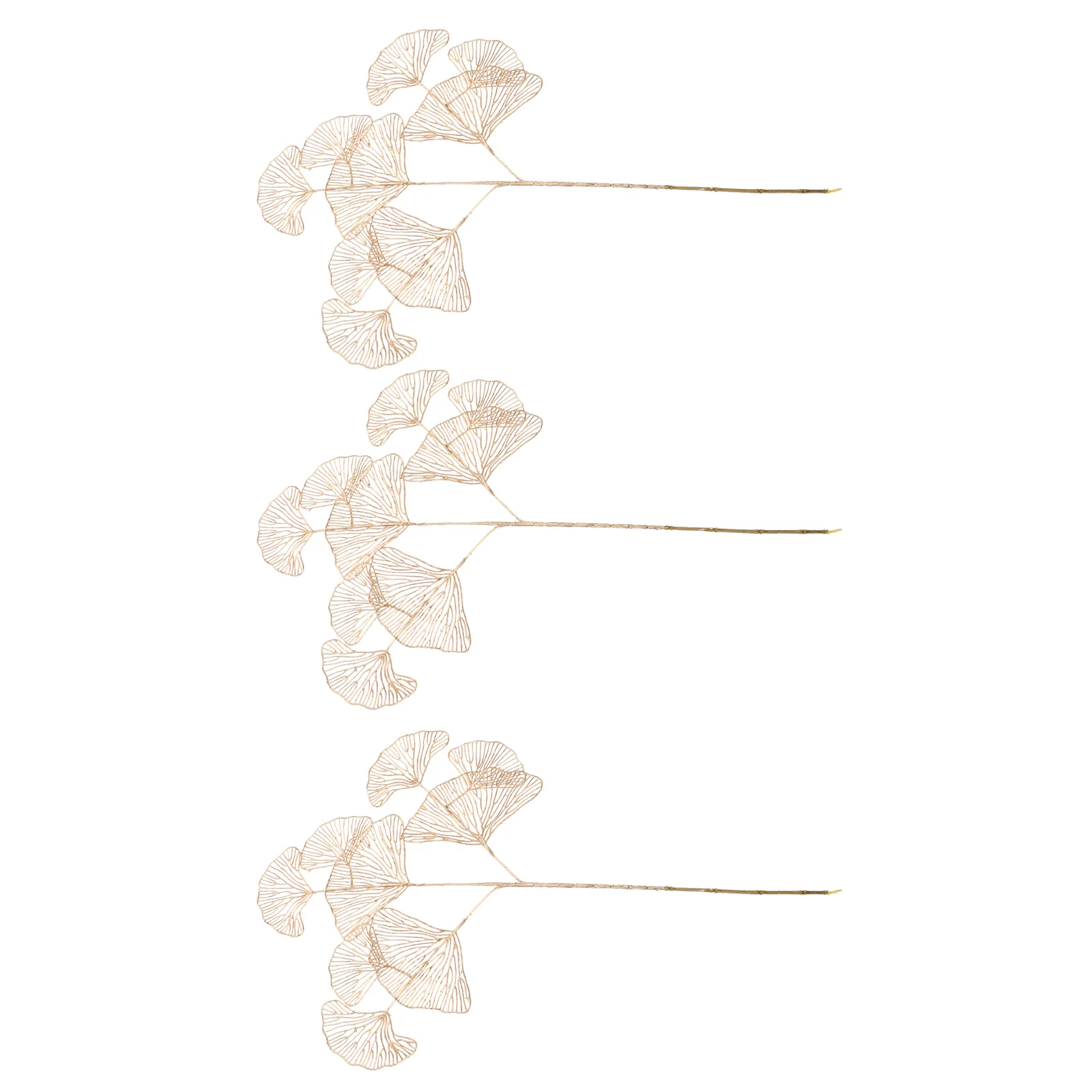 

Leaf Ginkgo Leaves Branch Artificial Gold Branches Decor Gingko Fake Golden Stem Diy Simulated Stems Festivalhome Partyginko