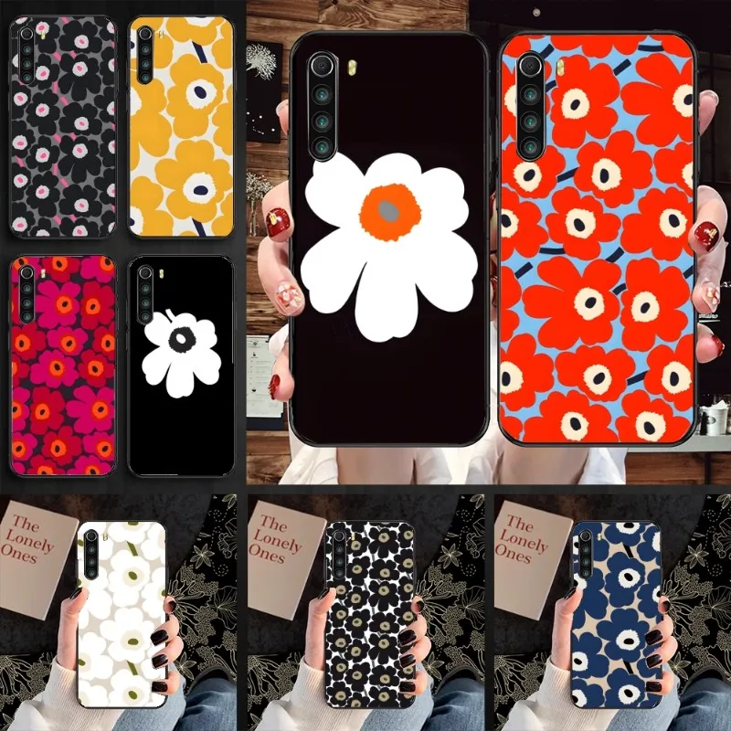 

Small Fresh Phone Case For Xiaomi Redmi Note 11 10 9T 8 7 Pro Redmi 10 9 9A 9C 8 7 6 Soft Black Phone Cover