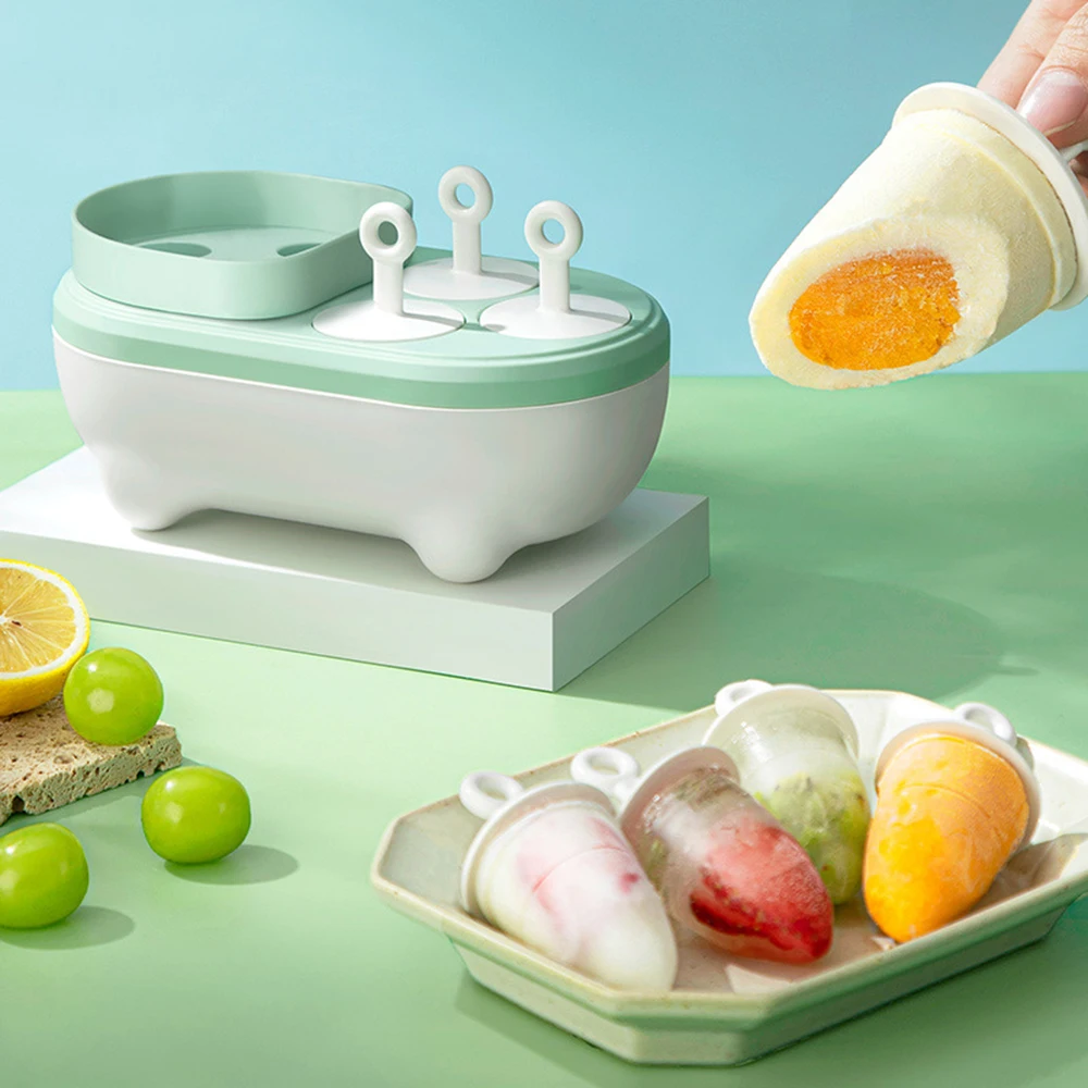 

Sandwich Ice Cream Silicone Stencil Homemade Reusable Popsicle DIY Stencil Soft Silicone for Summer Storage Box Hot Sale