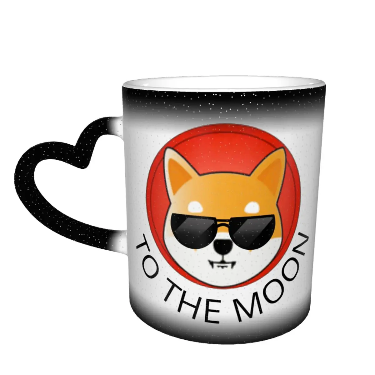 

SHIB Coin Shiba Inu Crypto To The Moon Color Changing Mug in the Sky Unique Ceramic Heat-sensitive Cup Dogcoin Tea cups