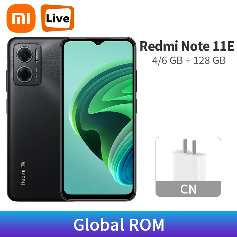 Смартфон Xiaomi Redmi Note 11E глобальной версии 4 ГБ/6 ГБ + 128 700 дюйма камера 50 МП 5000 мАч