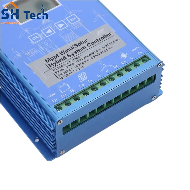 

600w 800w 1000w12v 24v 48v Wind Turbine Charge Controller Auto MPPT Low Wind Speed Volt Boost Controller