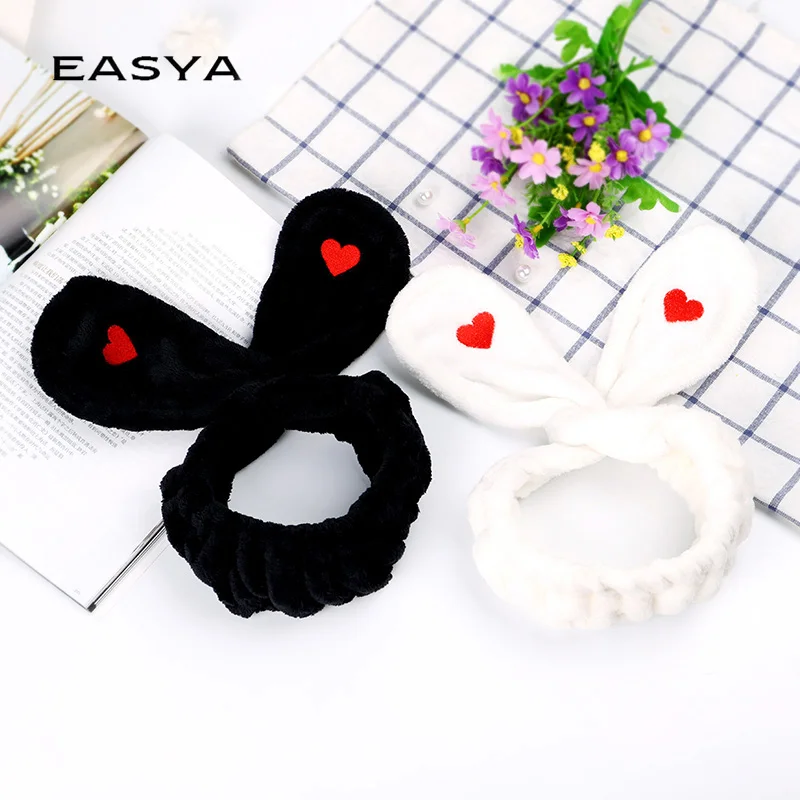 

EASYA New Fashion Cute Big Ear Headband Comfortable Wash Face Elastic Hair Holder Hairband Women Girls Hair Accessories