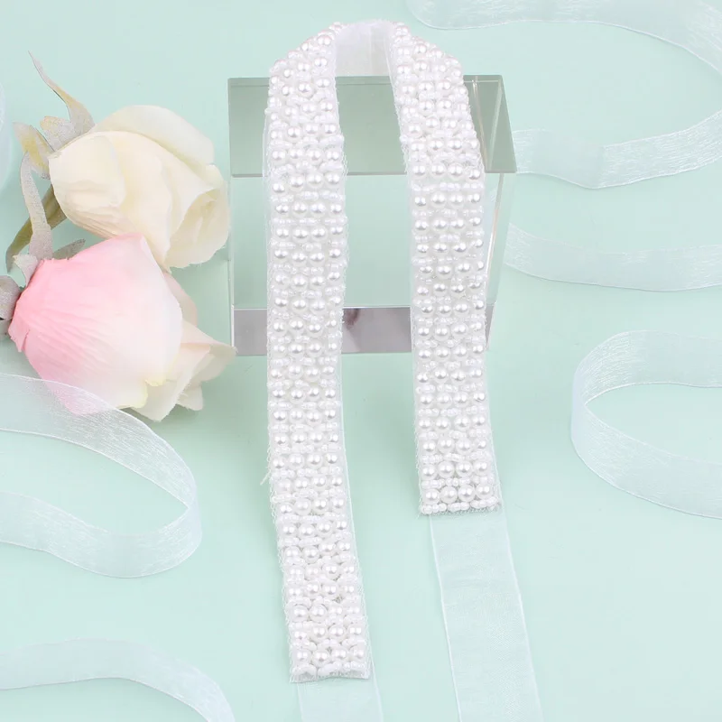 

Bridal Belts Bling Wedding Women Jewelry Silver Rhinestone Pearl Crystal Sparkly Party Formal Dress Diamond Sash