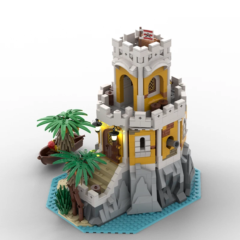 Новинка 1149 шт. средневековая серия пират MOC модульная модель Cannon Cove творческие