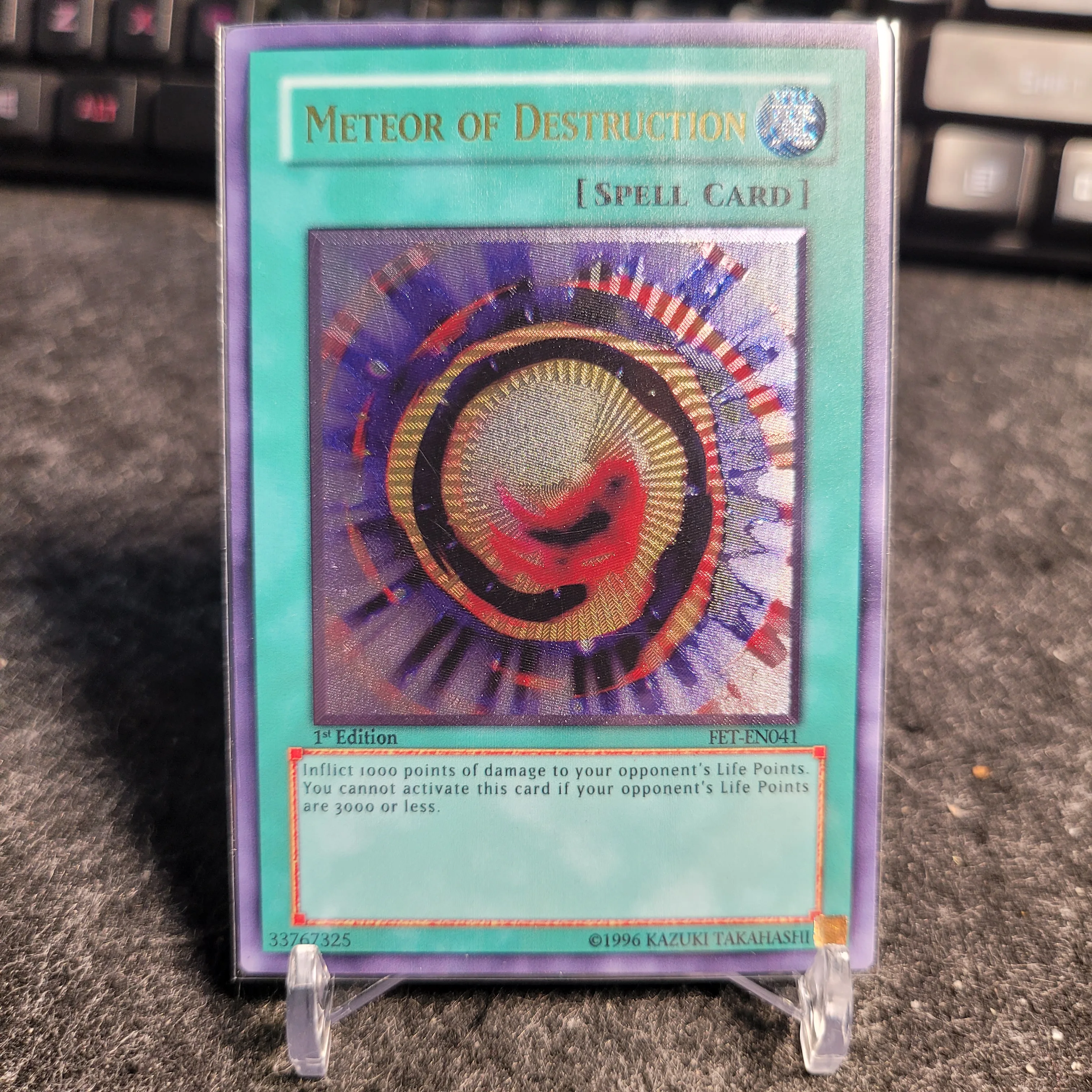 

Yu-Gi-Oh Ultimate Rare FET-EN041/Meteor of Destruction Children's Gift Collectible Card Toys (Not Original)