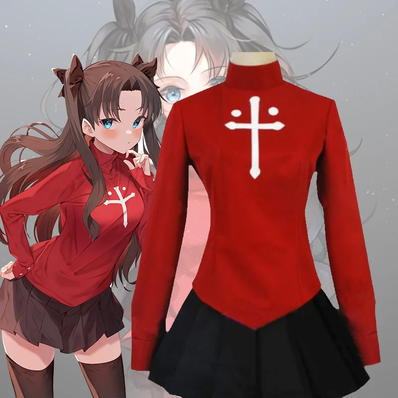 

Аниме Fate Stay Night Tohsaka Rin Косплей Костюм для детей детская юбка-рубашка