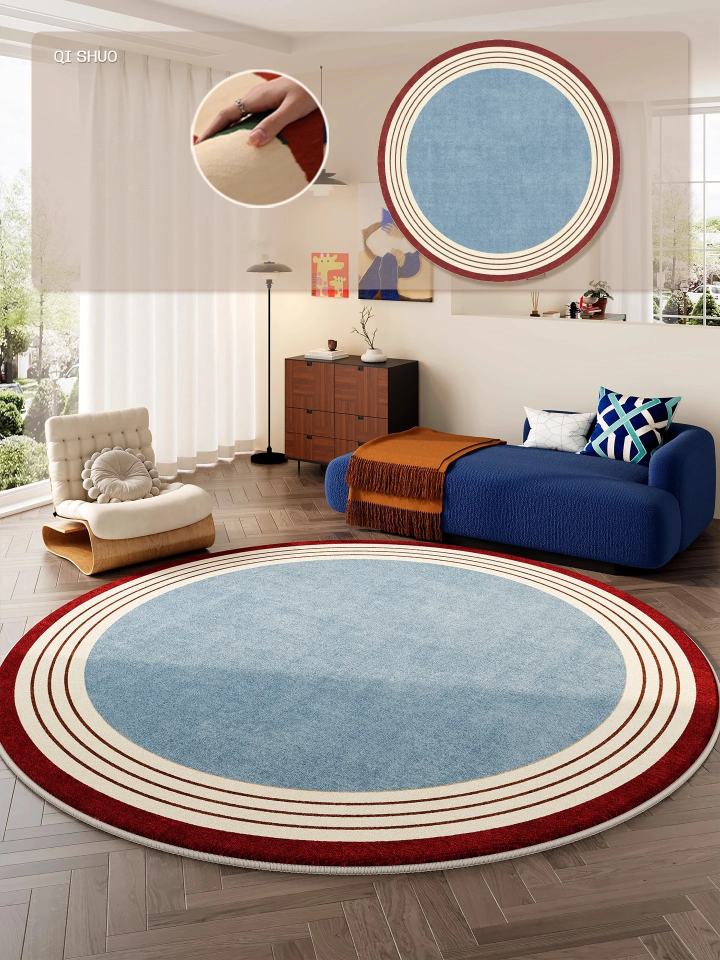 

Ковер круглый 100% полиэстер