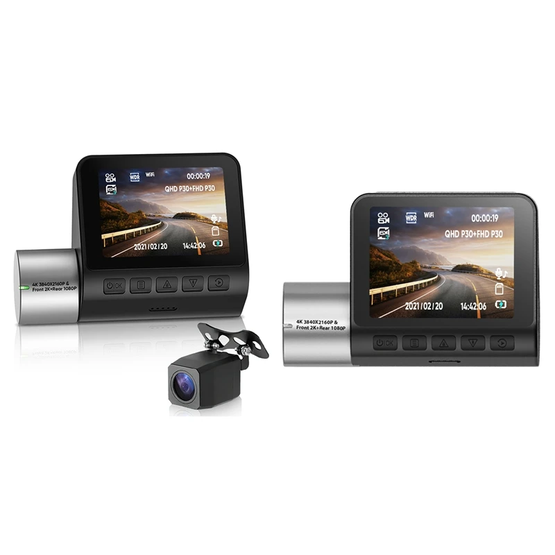 

Умная Автомобильная камера с функцией считывания минут, Wi-Fi, 4K HD, Автомобильный видеорегистратор, видеорегистратор с ночным видением, 170 шир...