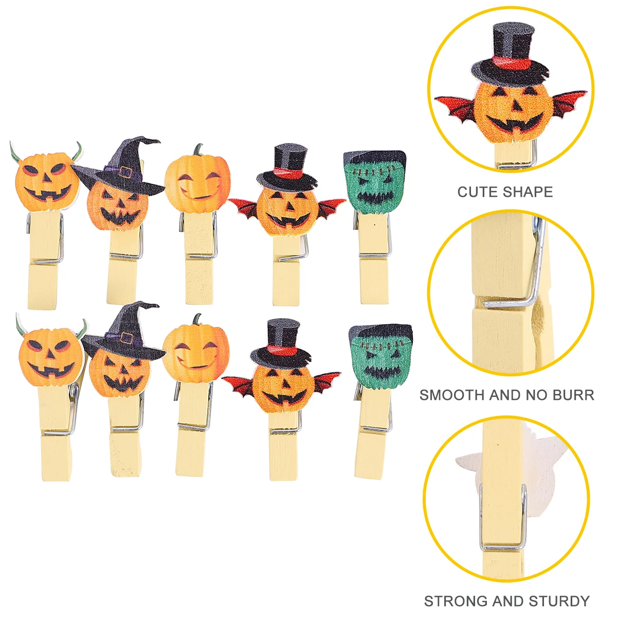 

Accessories Wooden Clothespins Pumpkin Pegs Photo Clips Wall Decor for Home School