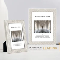 diamond silver light luxury modern simple solid wood photo frame hanging dual use home decoration frame art