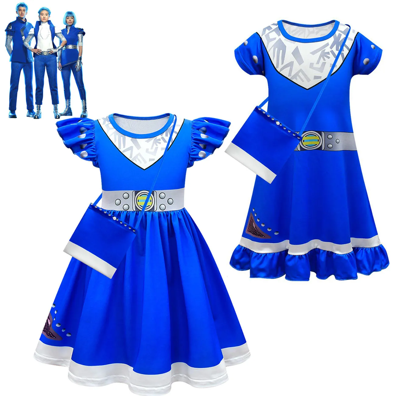 Карнавальный костюм для девочек на Хэллоуин зомби 3 Эддисона косплея детский