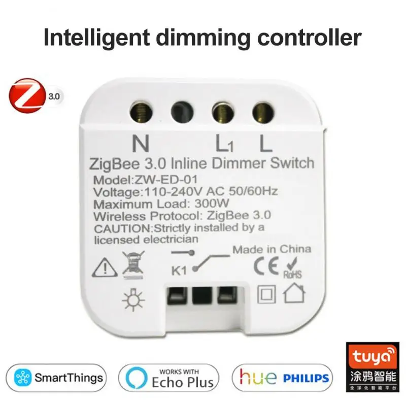 

Zigbee Smart DIY Light Dimmer Switch,Smart Home HUB 2 Way Control Remote Timer Smart Phone Control,Work With Alexa Google Home