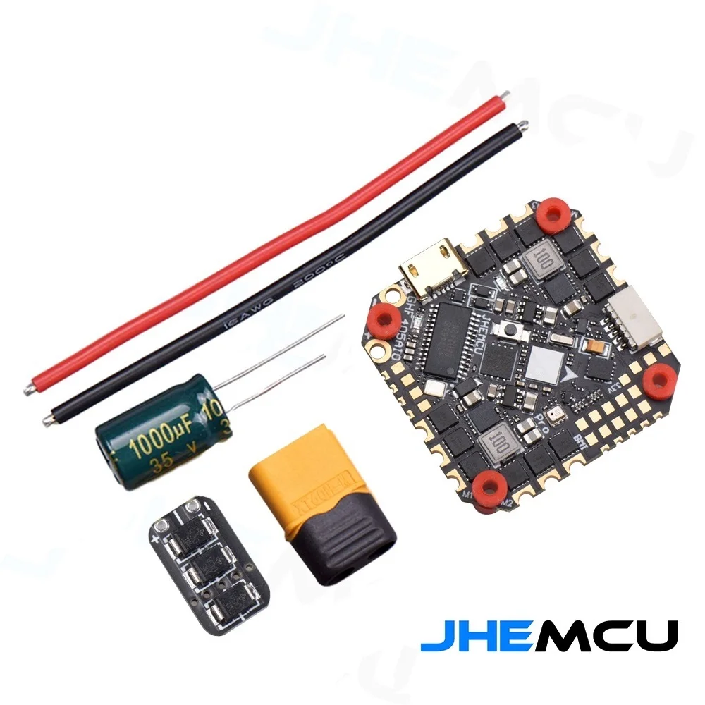 Цена JHEMCU GHF405AIO-ICM Pro 40A 25.5X25.5mm F405 Контроллер полета BLHELIS 40A 4 в 1 ESC 3-6S для FPV гоночных зубочисток дронов
