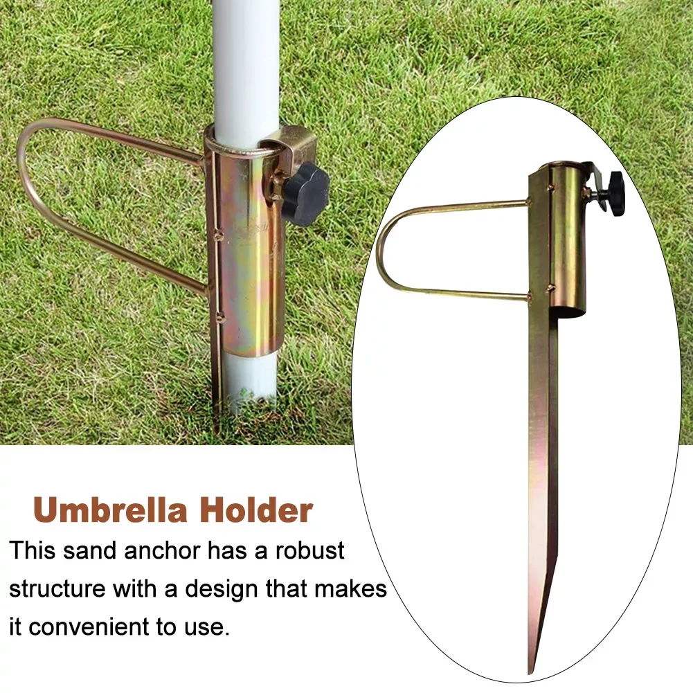 

2023NEW Parasol Heavy Duty Home Garden Beach Umbrella Anchor Portable Flag Holder Easy Use Sun Accessories Fishing Rod Metal St