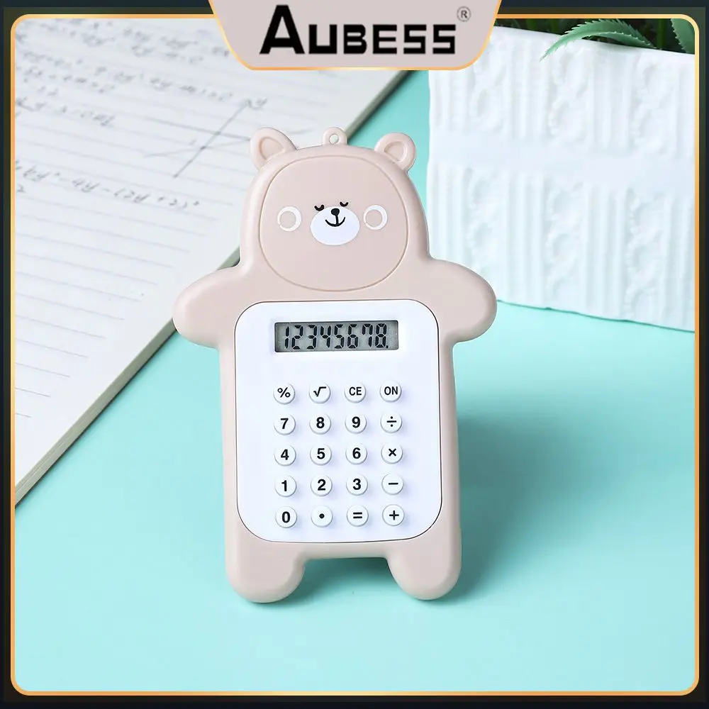 

With Silicone Pressing Buttons Counter Easy To Carry Bear Shape Scientific Calculator Portable Cute Creative Student Calculator