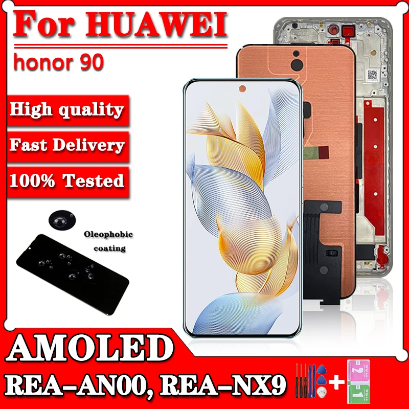 6 7 &quotAMOLED Honor90 для Huawei Honor 90 ЖК-дисплей сенсорный экран дигитайзер в сборе телефон с