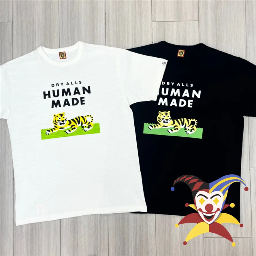 

HUMAN MADE T-shirt Men Women 2022ss Tiger Cartoon Print Oversized T Shirt Tees