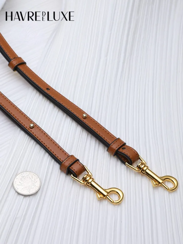 Bag shoulder strap replacement crossbody belts Brown adjustable cowhide strap single-purchase accessories