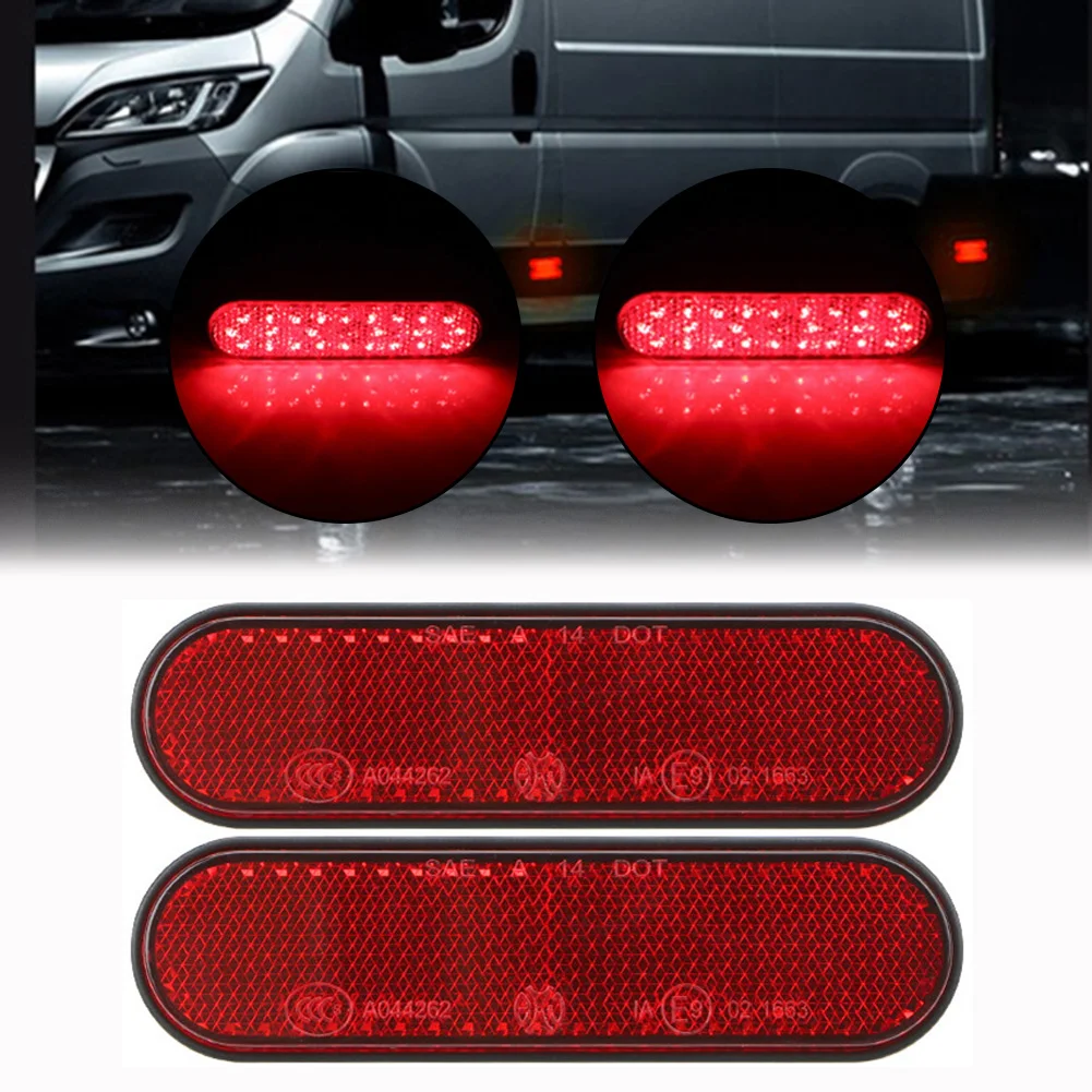 12V Red White Amber LED Reflector Rear Tail Brake S2PCS 4