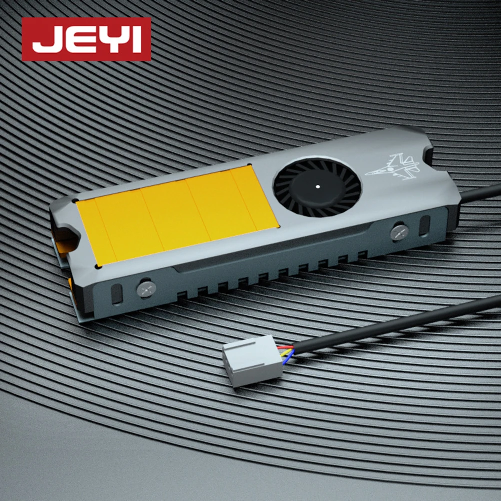 

JEYI M.2 SSD NVMe NGFF теплоотвод M2 2280 твердотельный жесткий диск радиатор Охлаждающая подставка с ШИМ контролируемым температурным вентилятором ра...