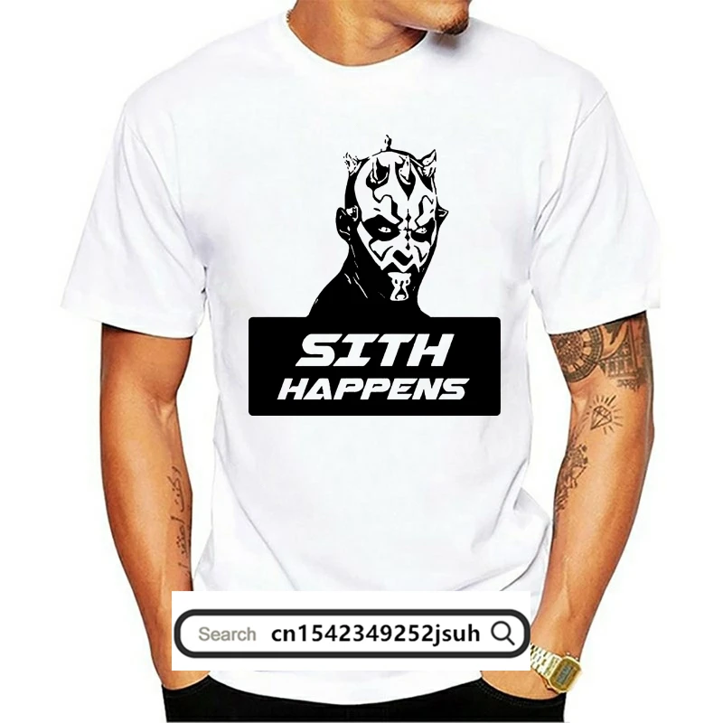

T Shirt 520 Sith Happens Mens Tops Tee Funny Star Geek Nerd Jedi Wars Force Vintage Retro Outfit Casual