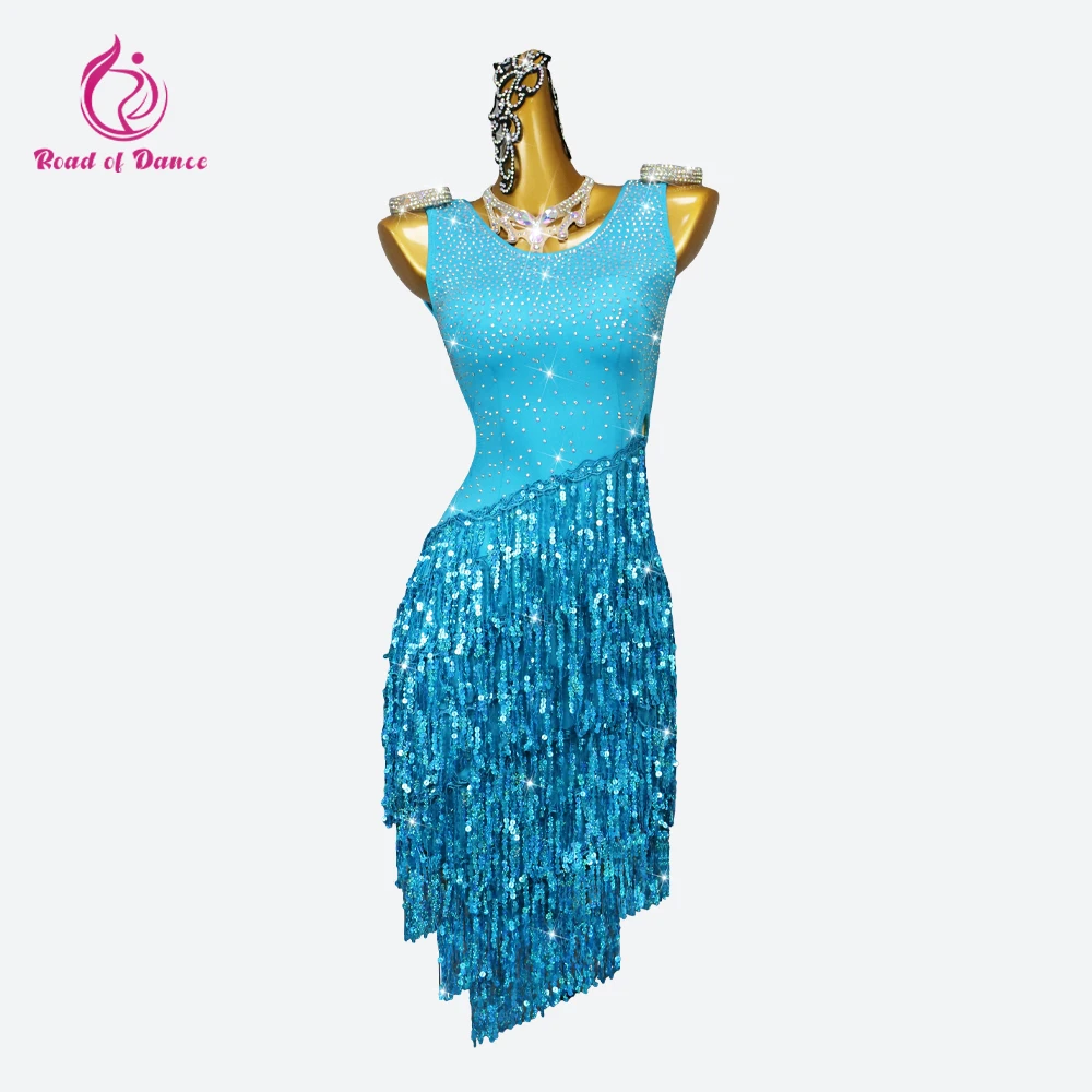 2024 платье для латинских танцев костюм девочек женский Dkirt Line соревнования