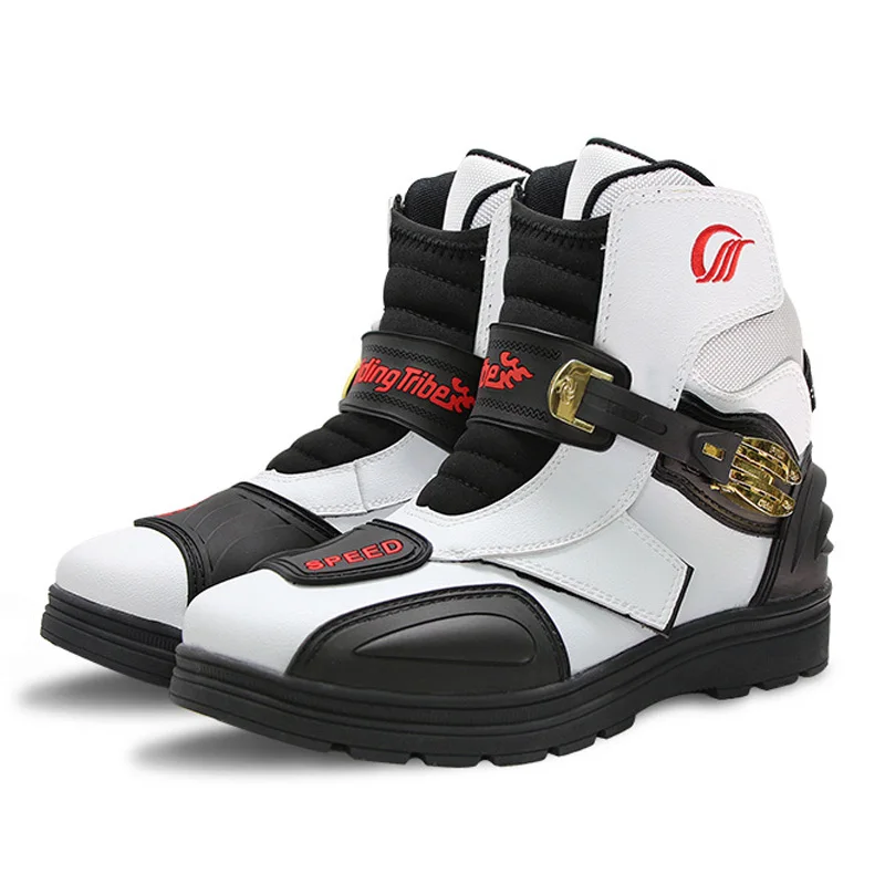 

Ботинки для езды на мотоцикле SPEED Road, ботинки для езды на мотоцикле, MX полуботинки, защитное снаряжение, черные, красные, белые