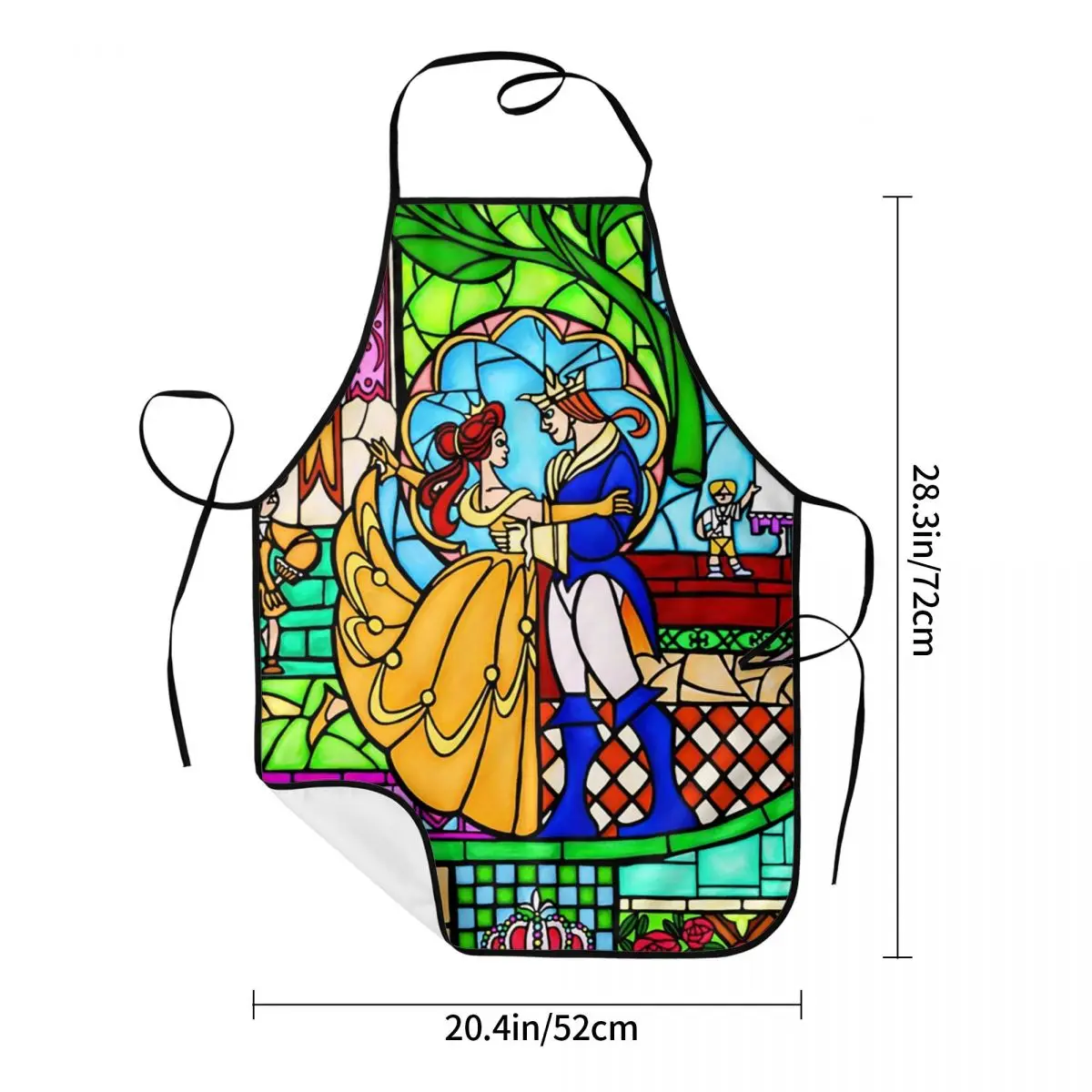 На заказ забавный фартук Красавица и чудовище для мужчин женщин унисекс кухонный