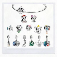 disney cinderella series free shipping new arrival kawaii dumbo stitch original pandora fit charms jewelry bracelet beads gift