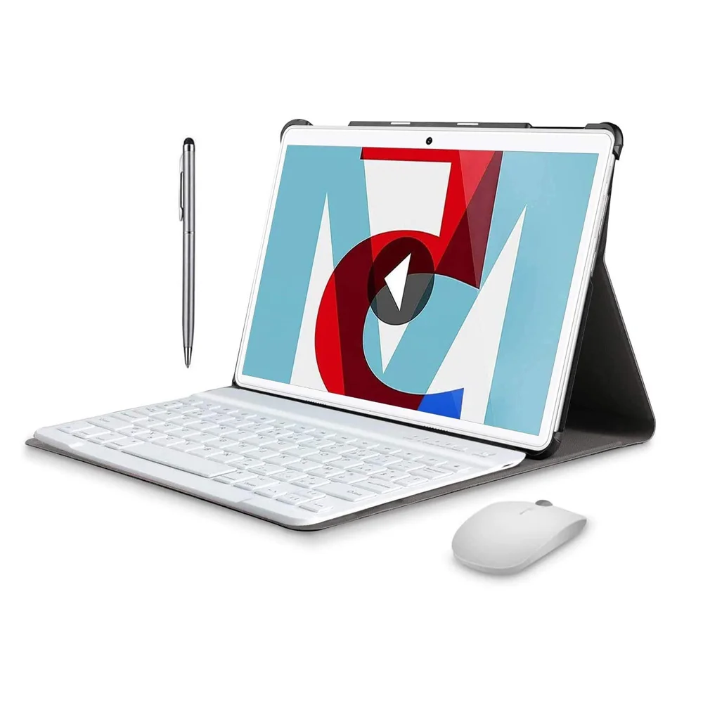 

2 in 1 Tablets, 10 Inch Android 9.0 Tablet PC with Wireless Keyboard Case, 4GB RAM 64GB ROM/128GB Computer