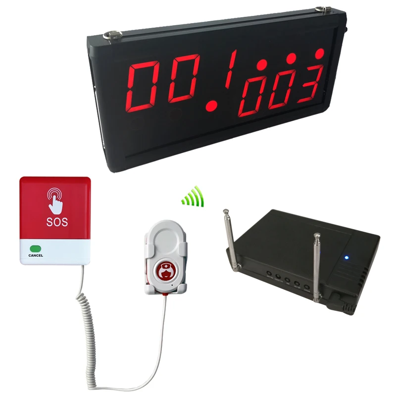 Hospital Patient Strap Calling Wireless Nurse Bell System 1 Monitor 1 Signal Repeater 15 Buzzer