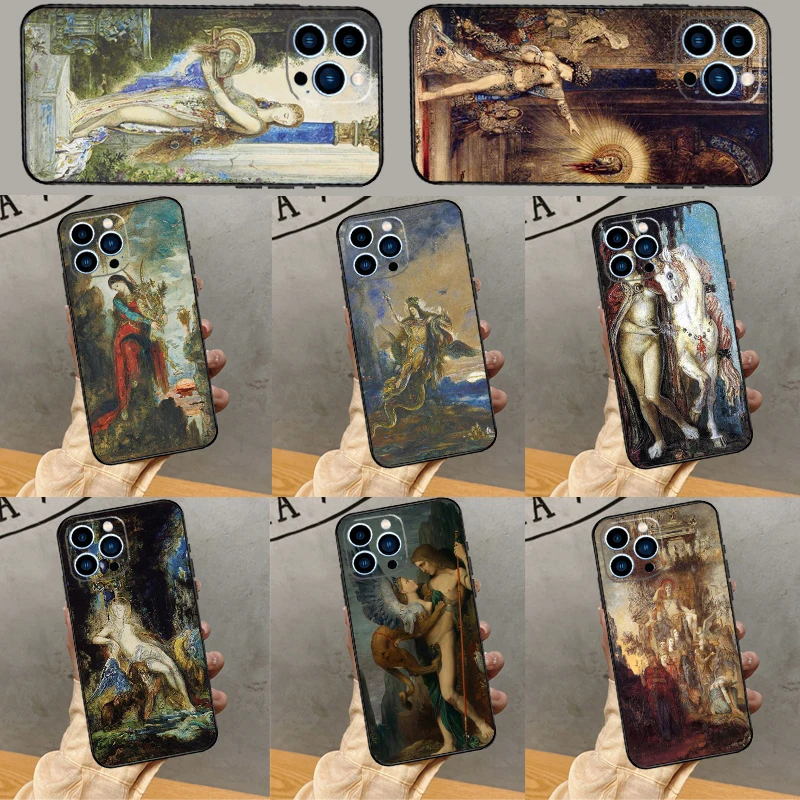 Чехол Gustave Moreau для iPhone 15 11 12 13 14 Pro Max XS X XR SE 2020 6S 7 8 Plus Mini задняя крышка