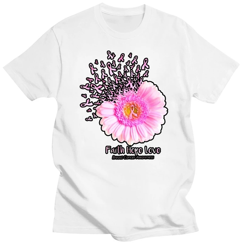 Футболка Daisy Faith Hope Love с информацией о раке молочной железы