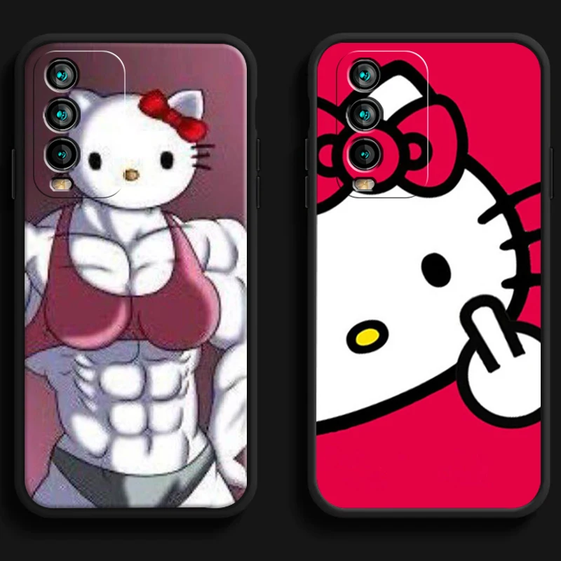 

Hello Kitty Cute Phone Cases For Xiaomi Redmi 10 Note 10 10 Pro 10S Redmi Note 10 5G Funda Back Cover Soft TPU