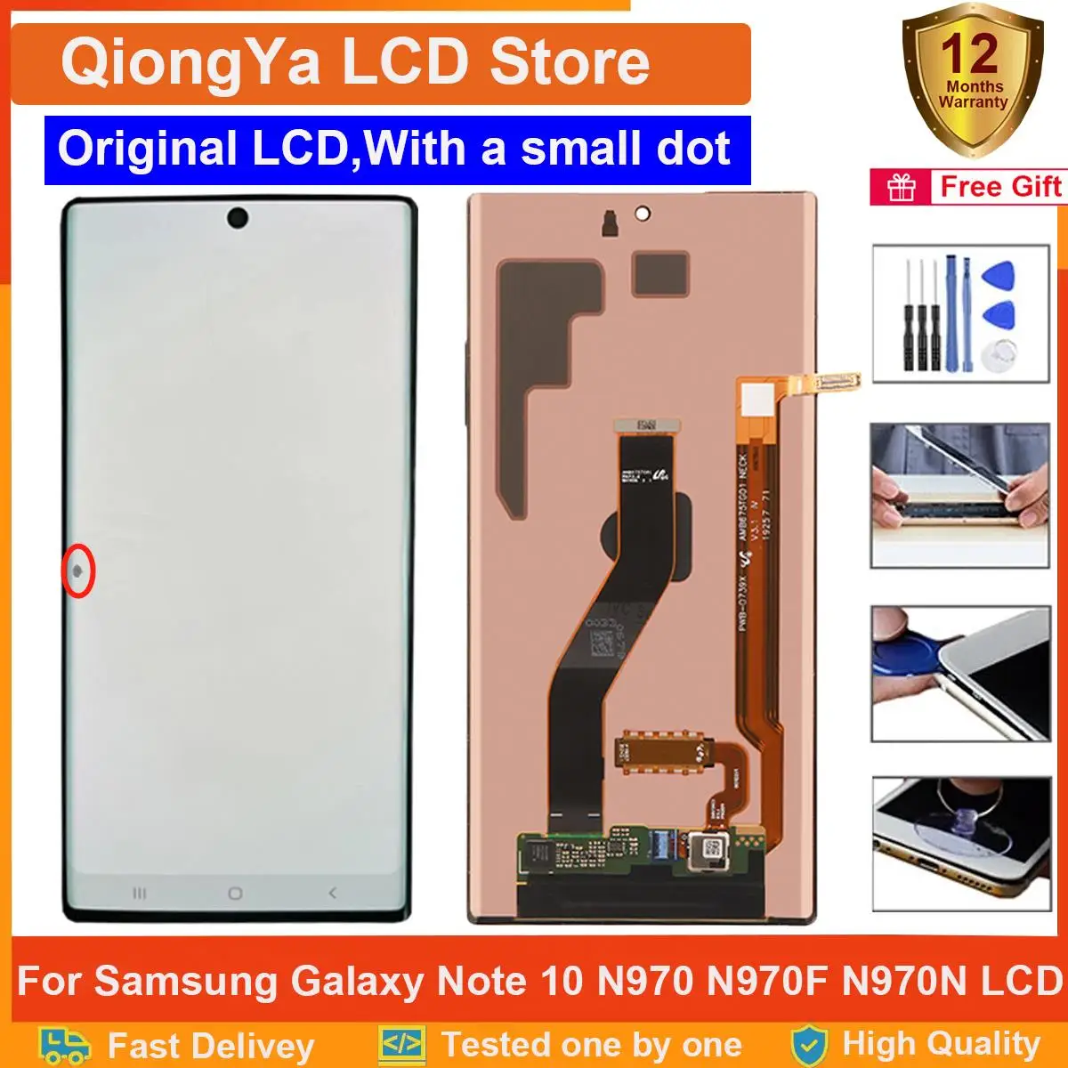 

Оригинальный дисплей 6,3 дюйма note 10 для Samsung Galaxy Note 10 lcd N970 SM-N970F N970F/DS N9700, ЖК-дисплей с сенсорным экраном и дигитайзером в сборе