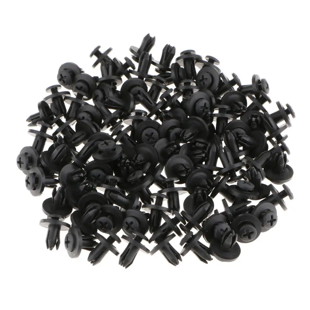 

100 Pieces 6mm Hole Dia Rivet Door Panel Screws Car Truck Surface