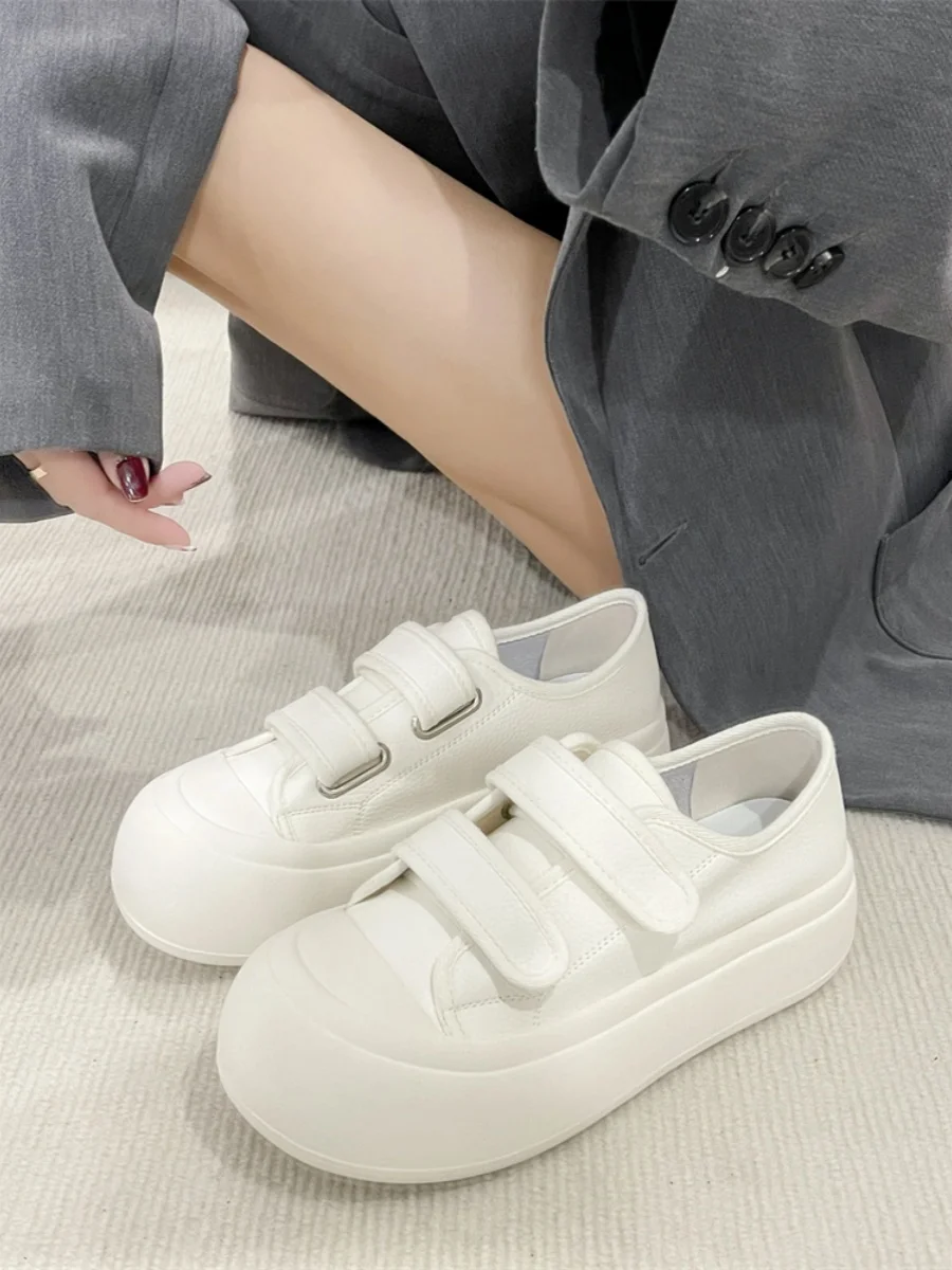 

Summer Shoes Ladies Clogs Platform Casual Female Sneakers Round Toe British Style 2023 Creepers Retro Preppy Small New Rome PU H