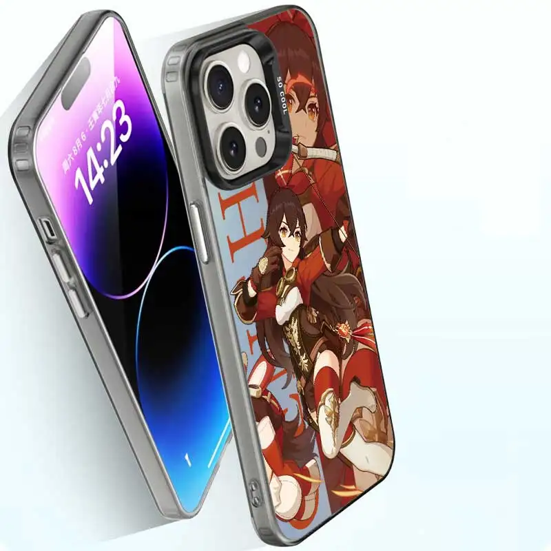 Чехол для телефона iPhone 15 11 14 13 Pro Max 12 Mini XR XS X линзы креативная оправа посеребренный