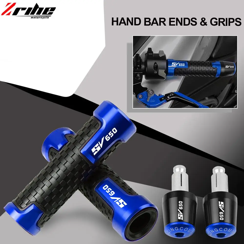

7/8''22mm Motorcycle Handlebar Hand Grips For SUZUKI SV650 SV650S SV 650 650S 199-2019 2020 2021 2022 Handle Bar Ends Plug Cover