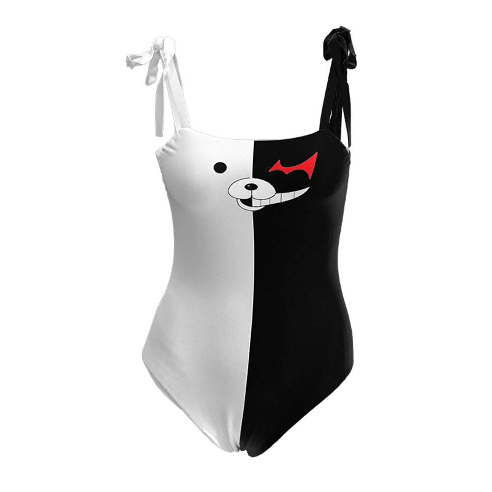 

2022 Anime Danganronpa Monokuma Cosplay Costume Jumpsuit Swimsuit Outfits Halloween Carnival Suit Girls Swimsuit
