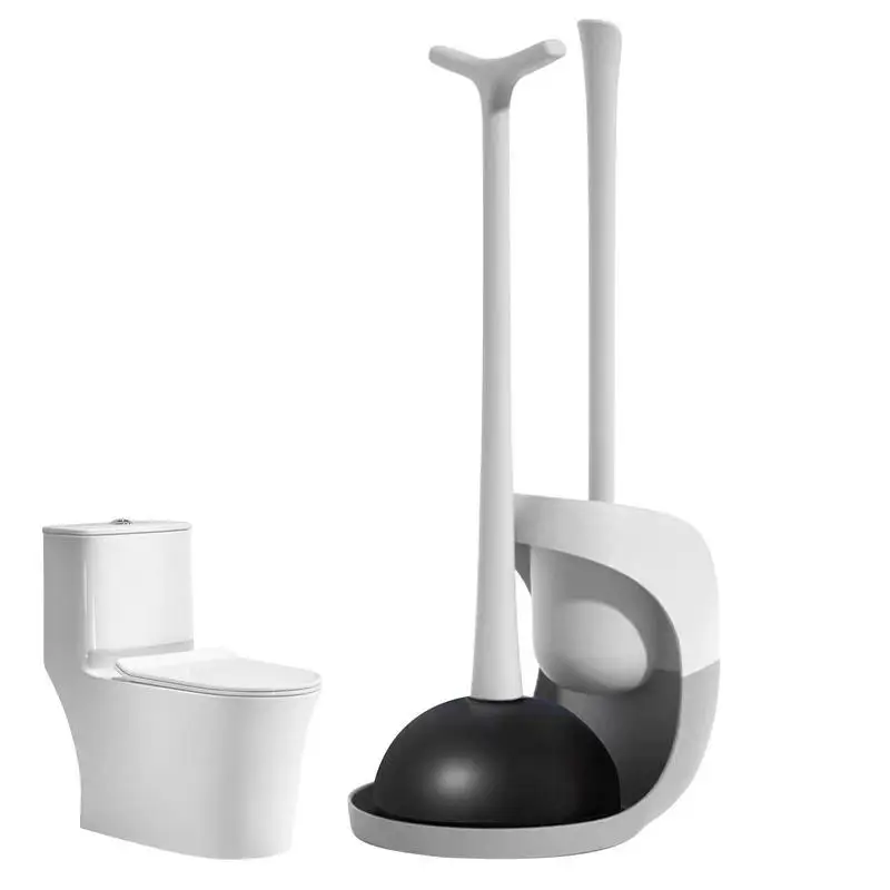 

Toilet Brush And Holder Set Bathroom Plunger And Bowl Scrubber Combo Sanitation Supplies For Shopping Mall Scenic Spot Home