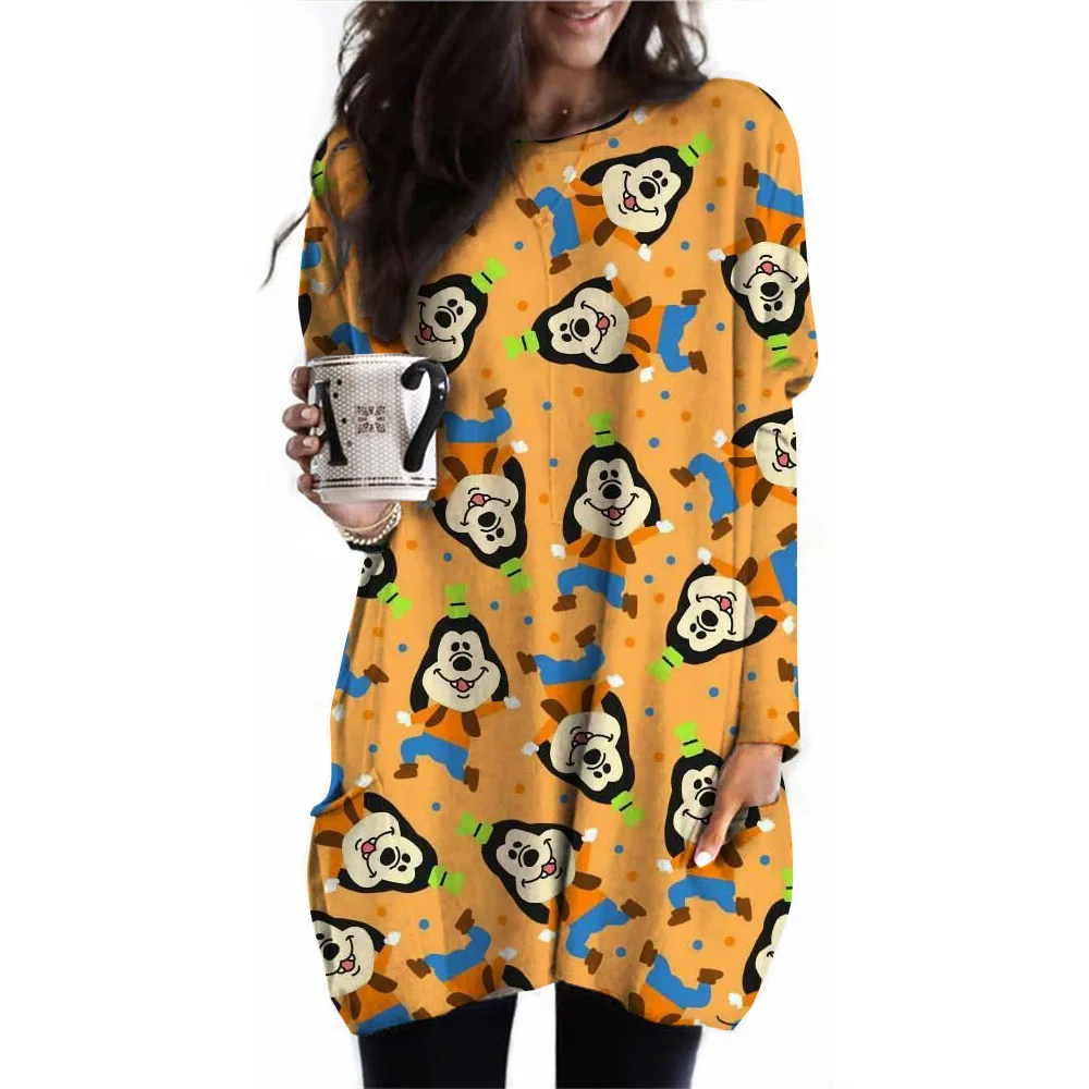 Женский Длинный топ на раннюю осень пуловер Повседневная модная женская рубашка