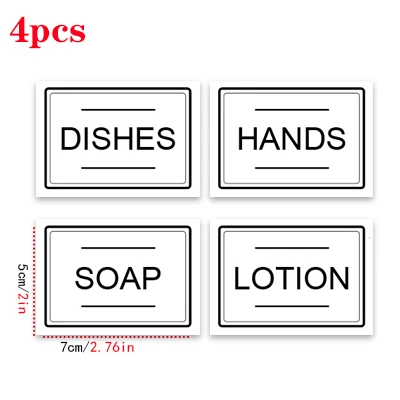 

Набор этикеток для ванной комнаты из ПВХ