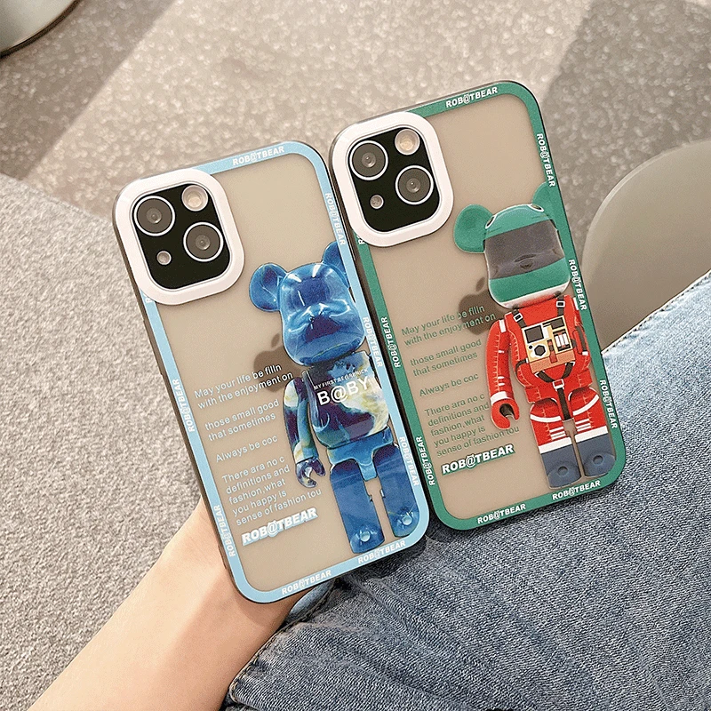 

Fashion Mechanical Bear Phone Case Cover for IPhone 7 8 Plus 11 12 13 Pro X XR XS Max Shockproof Case for IPhone 13 Cases