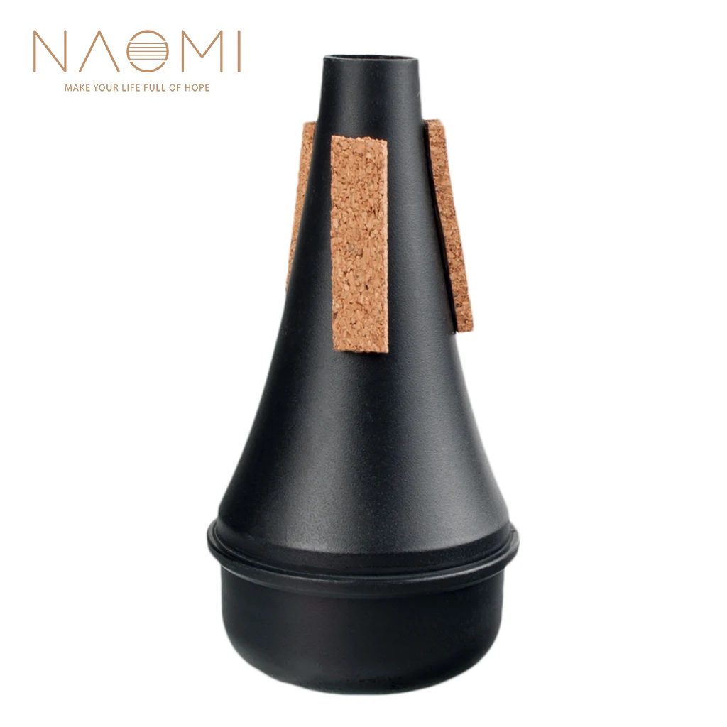 

NAOMI Black Trumpet Mute Trumpet Accessories Plastic Silencer Musical Instrument Accessories For Practice Beginner