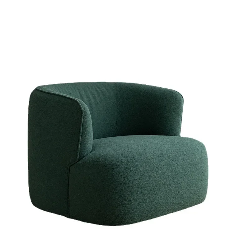 Роскошный одноместный диван из шкуры ягненка в скандинавском стиле для чтения и